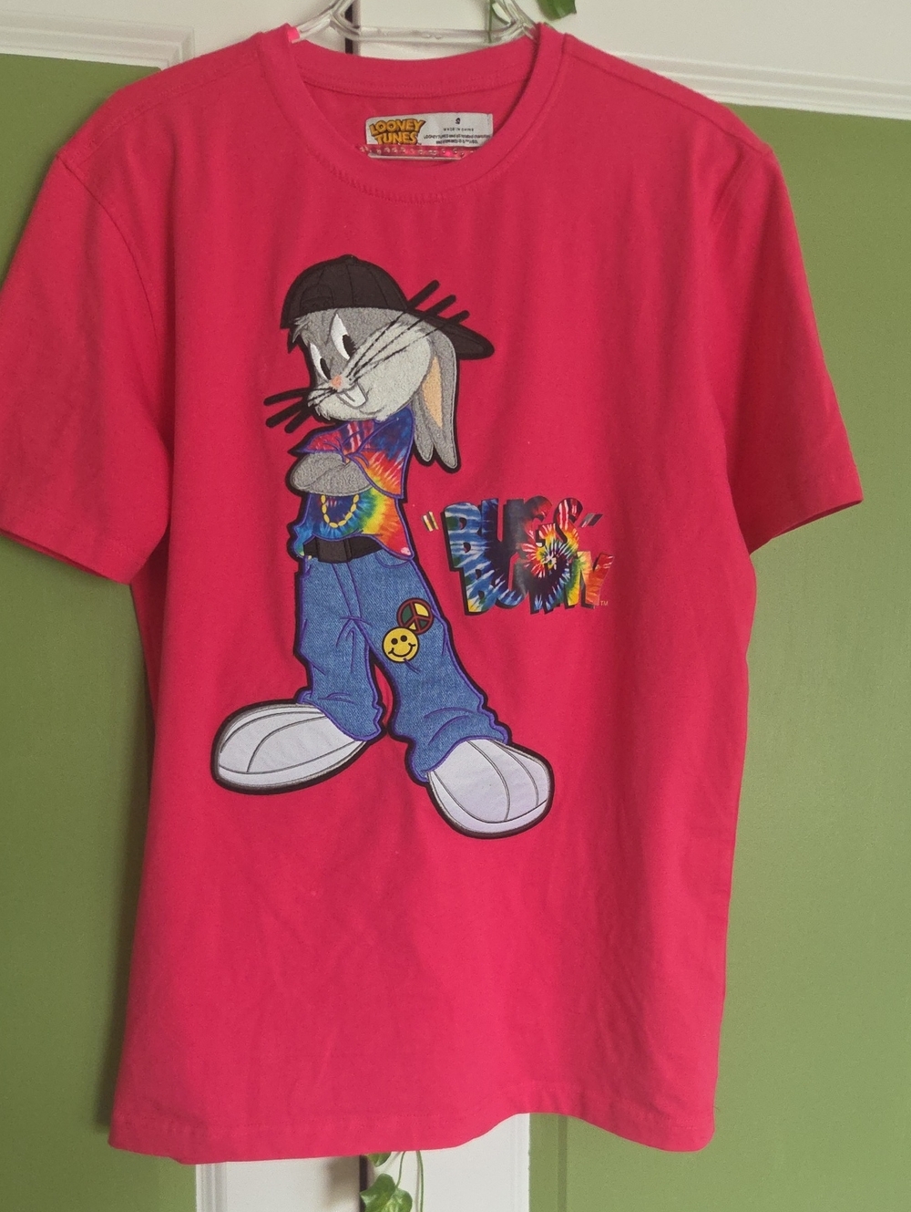 Warner Bros. Hot Pink Bugs Bunny Tie-Dye Graphic Tee